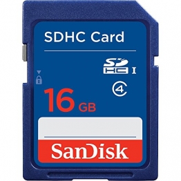 SanDisk 16GB Class 4 SDHC Memory Card, Frustration-Free Packaging (SDSDB-016G-AFFP) -