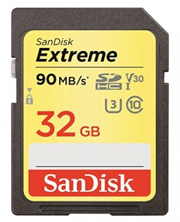 SanDisk Extreme 32GB 90 Mb/s SDHC UHS-I Card (SDSDXVE-032G-GNCIN) [Newest Version] -