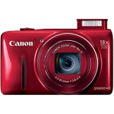 Canon PowerShot SX600 HS 16MP Digital Camera - Wi-Fi Enabled (Red) -